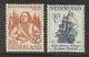 Nederland 693-694 de Ruyter-zegels 1957 postfris