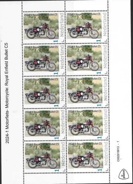 Netherlands 2024-2 Motorcycle: Royal Enfield Bullet C5 sheetlet MNH
