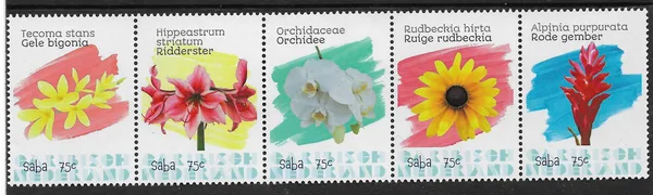 Caribisch Nederland Saba 2020 Flowers postage stamps MNH
