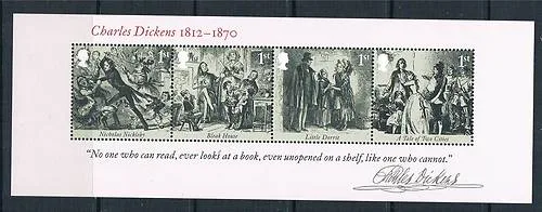 Großbritannien 2012 Charles Dickens Block postfrisch/mnh