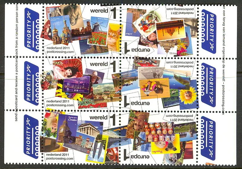 Netherlands 2879-2884 Postcrossing 2011 series/set MNH