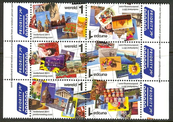 Nederland 2879-2884 Postcrossing 2011 serie/set postfris/mnh