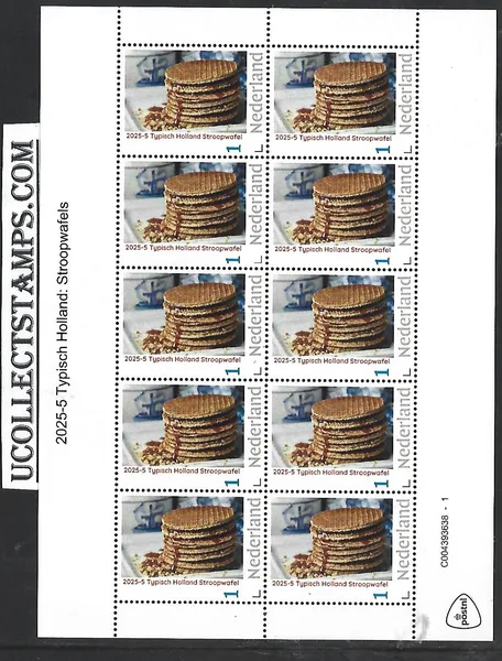 Nederland 2025-5 Typisch Holland Tipical Dutch: Stroopwafels sheet postfris/mnh