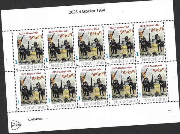 Nederland 2023-4 The Beatles in Netherlands 1964 vel-sheettlet posfris/mnh