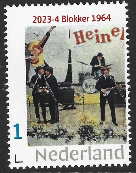 Nederland 2023-4 The Beatles in Netherlands 1964 posfris/mnh
