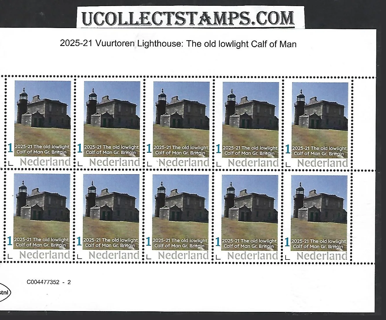 Netherlands 2025-21 Lighthouse: Old lowlight Calf o Man sheet MNH