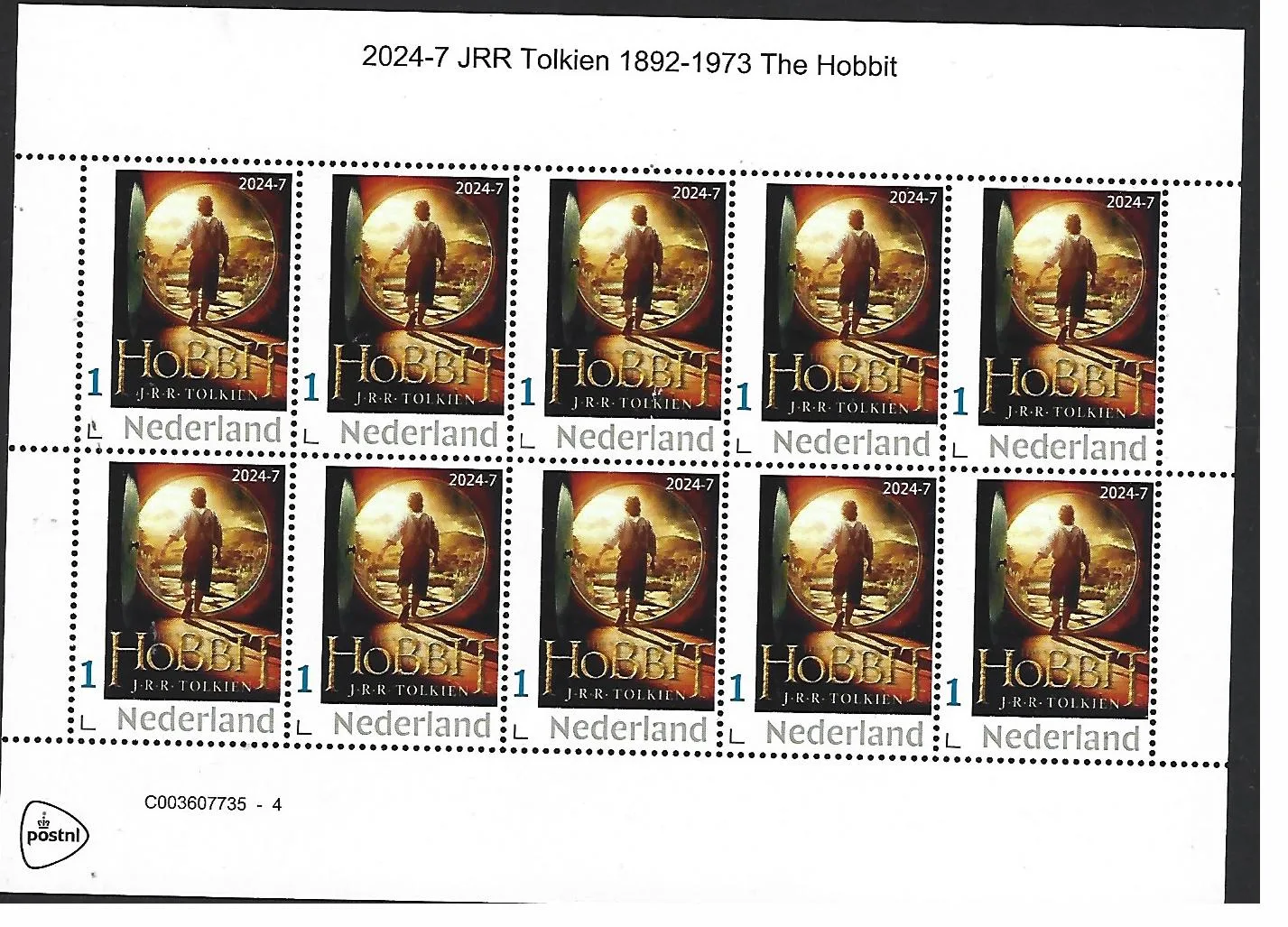 Niederlande 2024-7 JRR Tolkien 1892-1973 Der Hobbit Markenheftchen postfrisch/ungebraucht