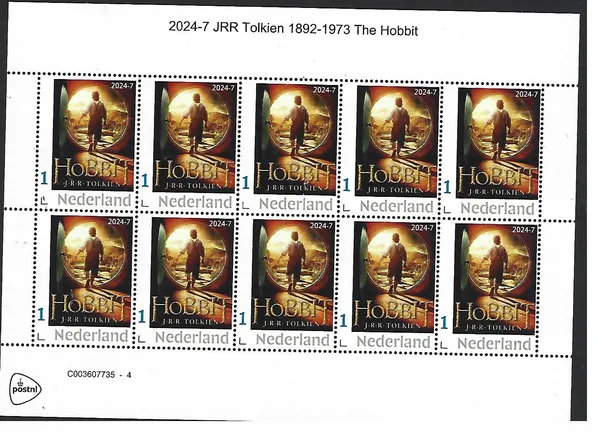 Nederland 2024-7 JRR Tolkien 1892-1973 teh Hobbit sheetlet postfris/mnh