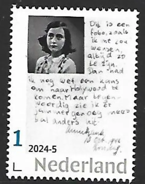 Netherlands 2024-5 Anne Frank Diary fragment mnh5