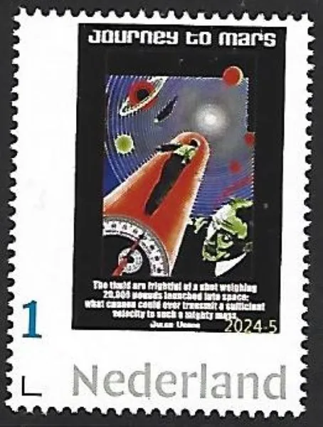 Netherlands 2024-5 Jules Verne: Journey to Mars MNH