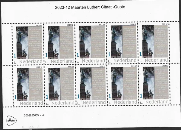 Netherlands 2023-12 Martin Luther quote MNH