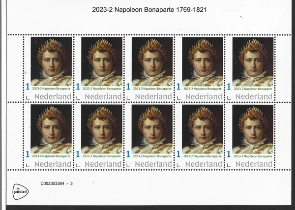 Nederland 2023-2 Napoleon Bonaparte 1769-1821 vel-sheeltlet postfris/mnh