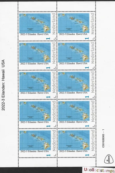Netherlands 2022-3 Islands - Island Hawai USA sheet-sheetlet MNH