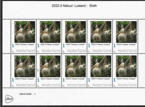 Netherlands 2202-3 Nature Sloth souvenir sheet unmounted MNH