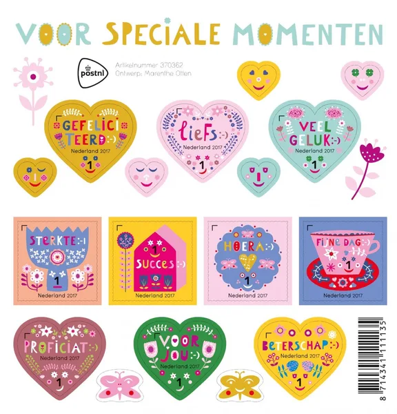 NETHERLANDS 3505-3514 special moments sheetlet 2017 MNH