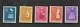 Netherlands 707-711 Summer Stamps traditional costumes 1958 MNH