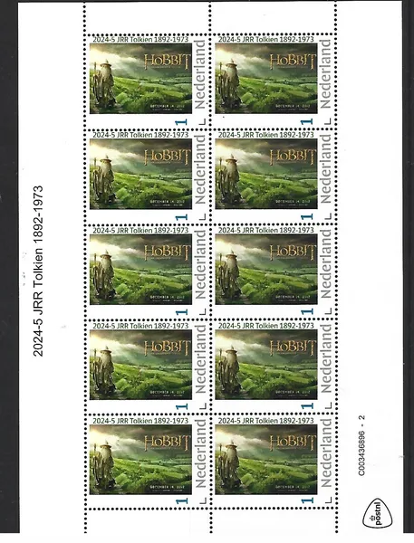 Nederland 2024-5 JRR Tolkien 1892-1973 the Hobbit sheetlet postfris/mnh