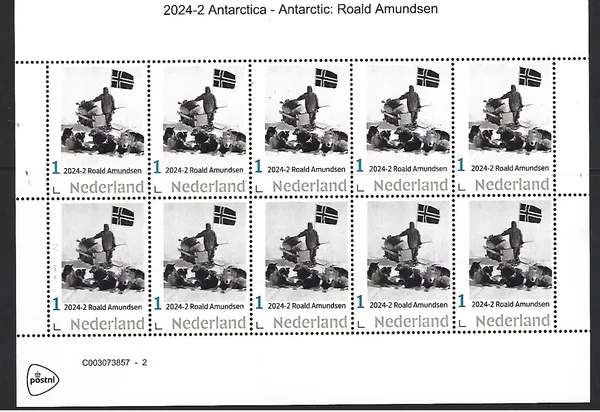 Nederland 2024-2 Antarctic: Roald Amundsen sheetlet postfris//mnh