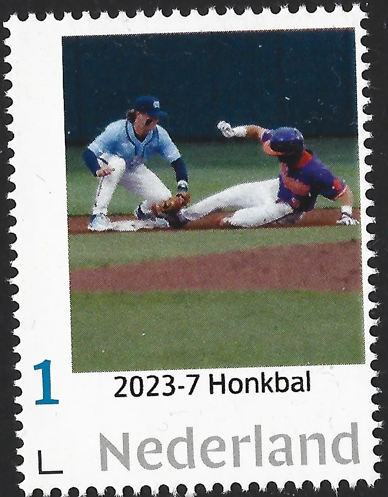 Pays-Bas 2023 -7 Baseball timbres neufs