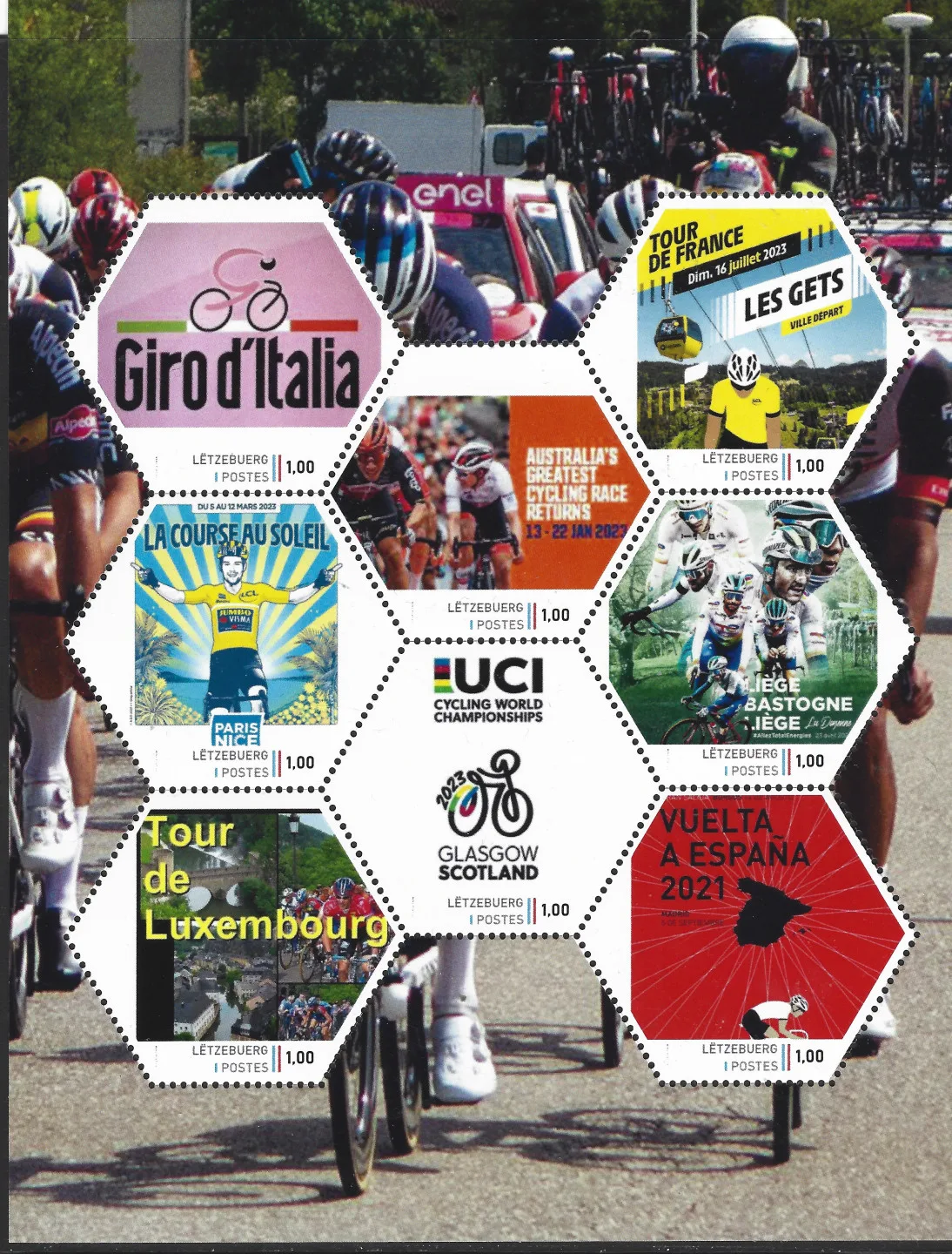 Luxembourg 2023 Cyclisme feuillet vel-sheetlet neuf/mnh