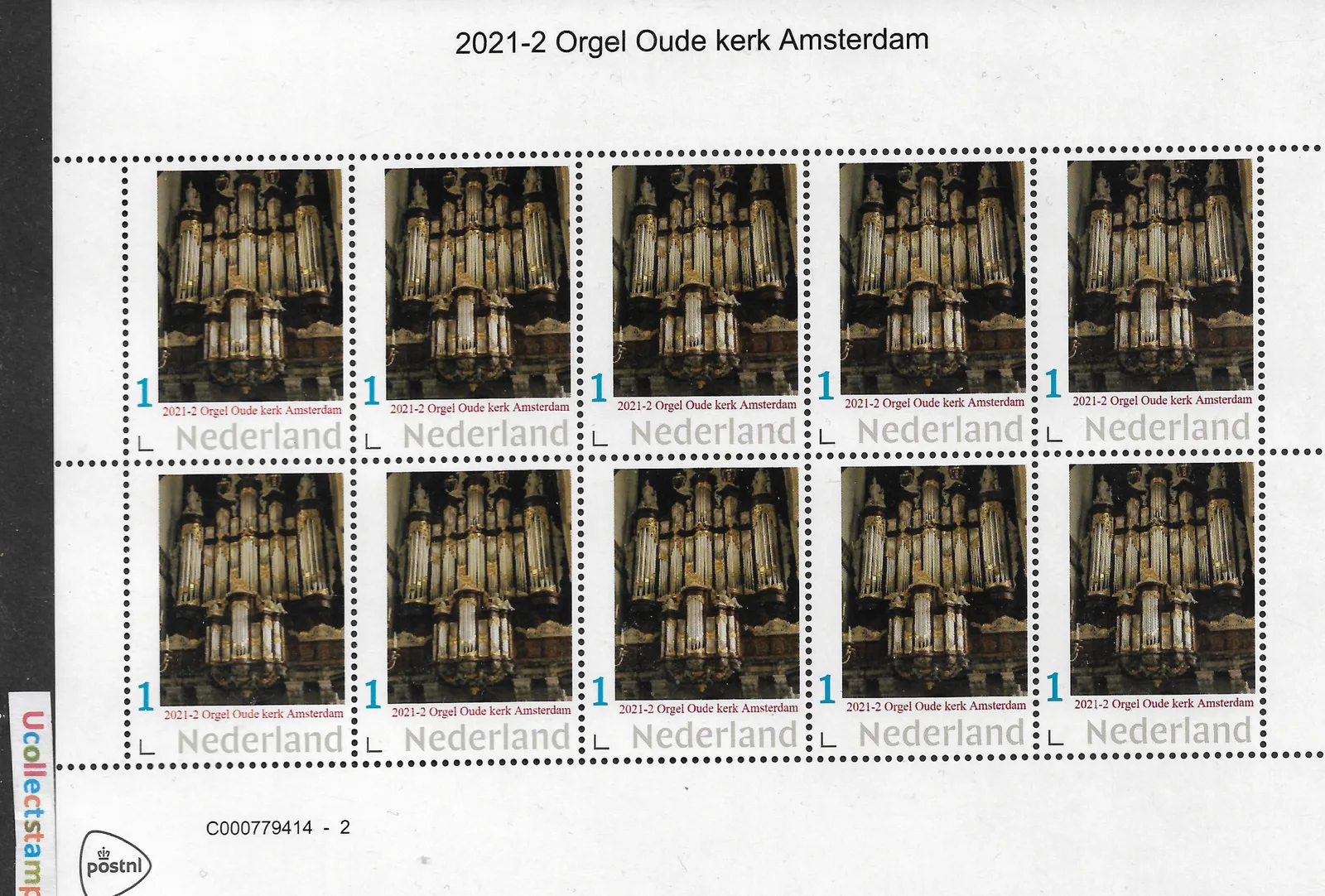 Niederlande 2021-1 Orgel St. Laurenskerk Alkmaar Bogen-Sheetlet postfrisch/ungebraucht
