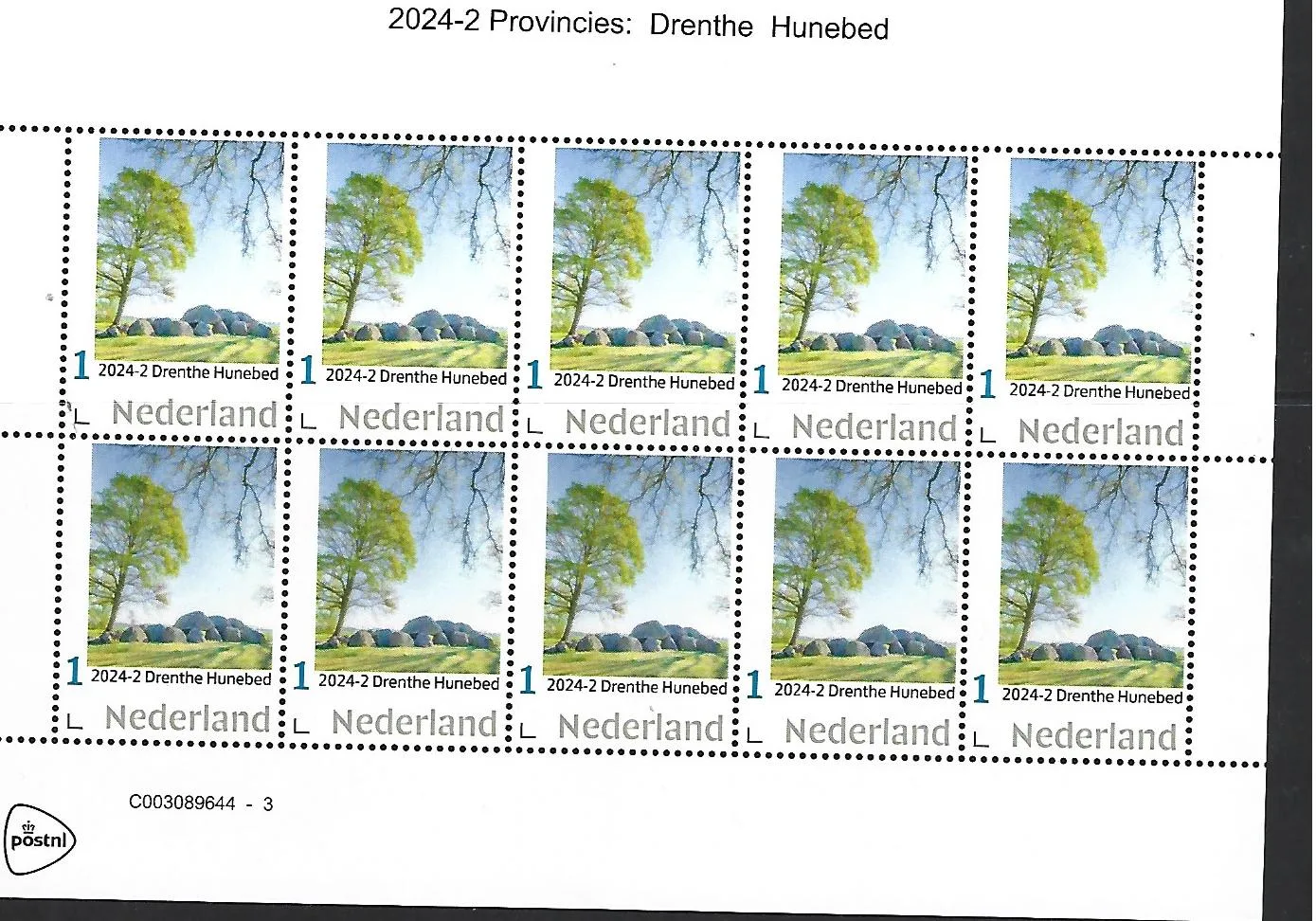 Niederlande 2024-2 Provinzen: Drenthe Hunebed Prähistorisch Kleinbogen postfrisch/mnh
