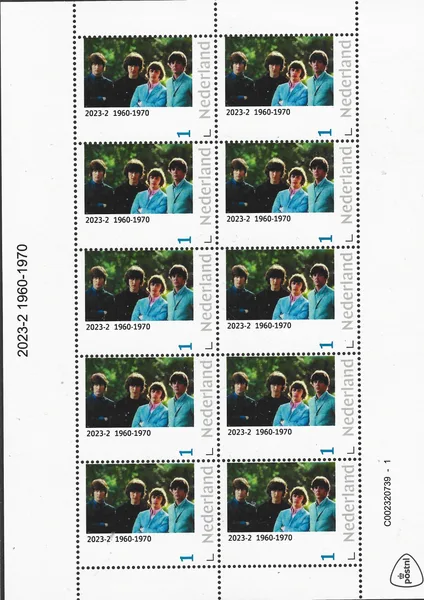 Nederland 2023-2 The Beatles 1960-1970 music vel-sheetlet postfris/mnh