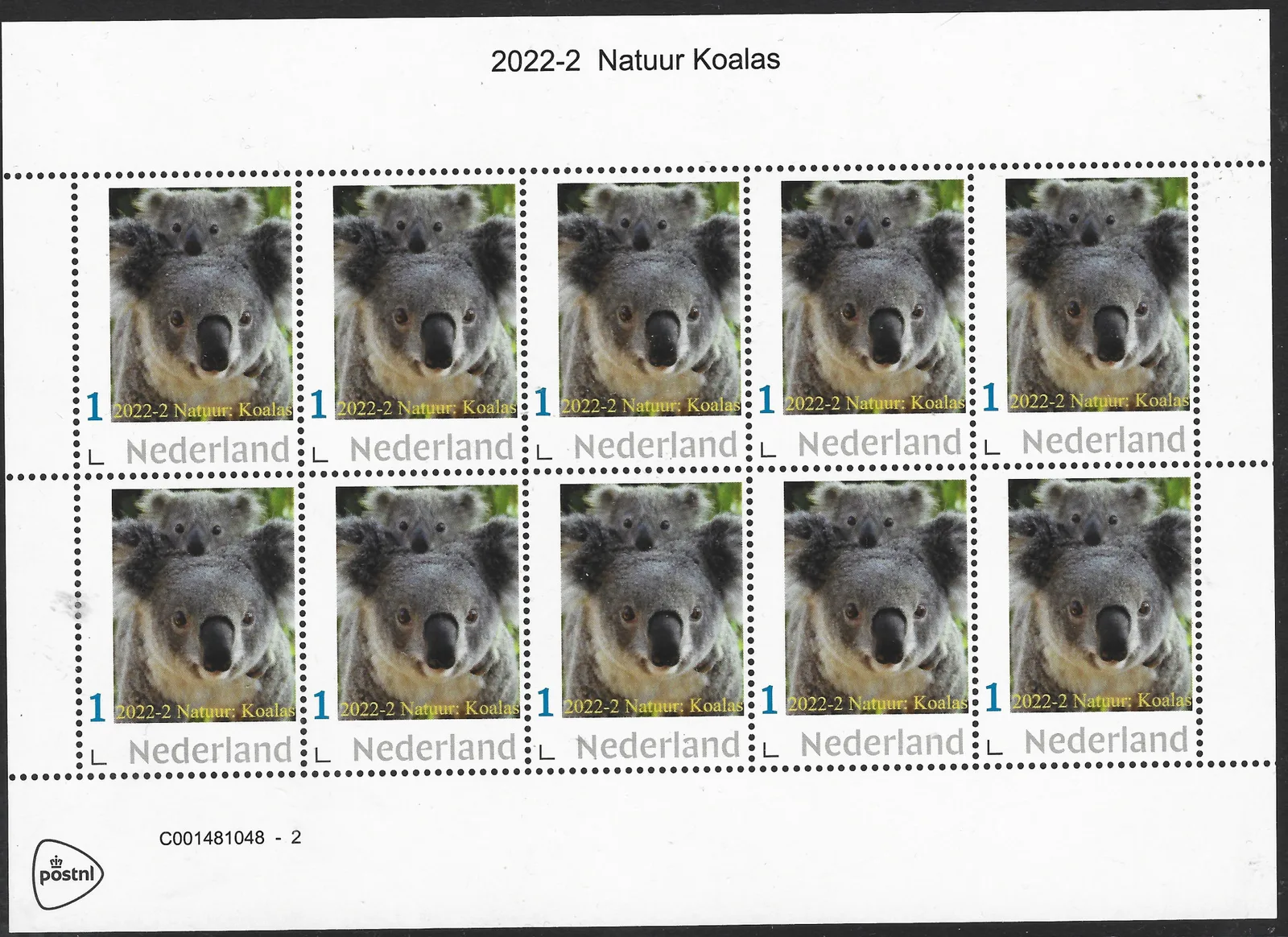 Niederlande 2022-2 Natur: Koala Markenheftchen postfrisch/mnh