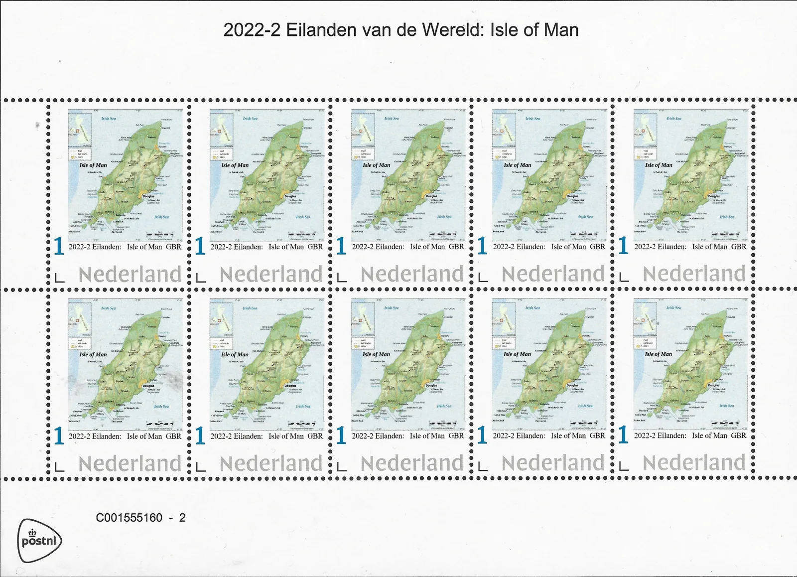 Pays-Bas 2022-2 Îles - Island Isle of Man GBR feuillet postfris/mnh