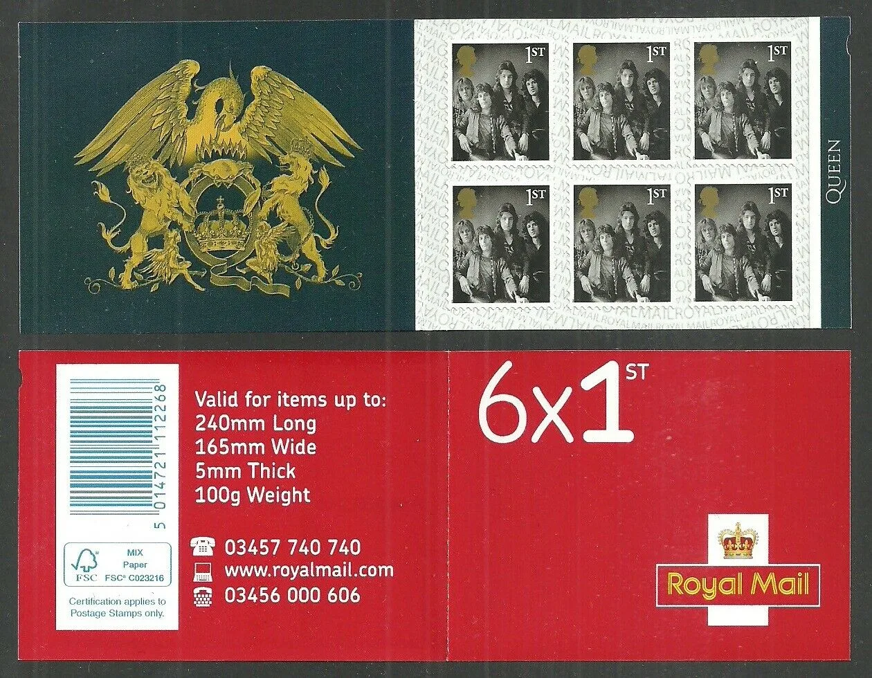 Großbritannien 2021 Queen Rock-Musik Heftchen postfrisch/mnh