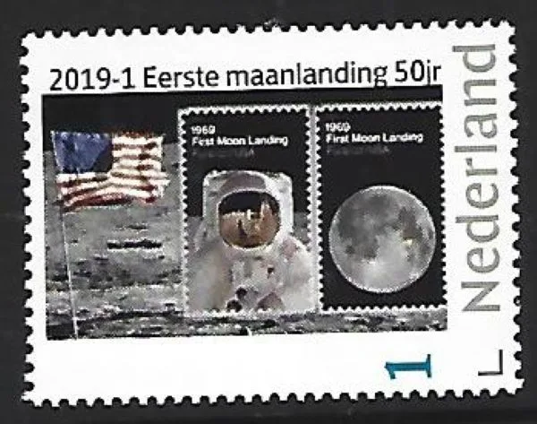 Netherlands 2019-1 Space: 50th Anniversary Moon Landing gummed MNH