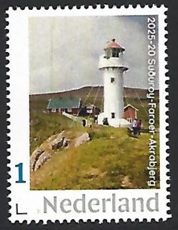 Nederland 2025-20 Vuurtoren Lighthouse: Suðuroy-Faeroer-Akrabjerg postfris/mnh