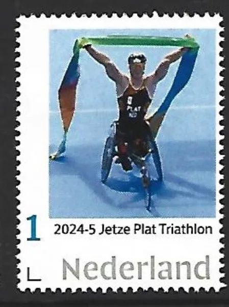 Nederland 2024-5 Paralympics Jetze.Plat Triathlon postris/mnh
