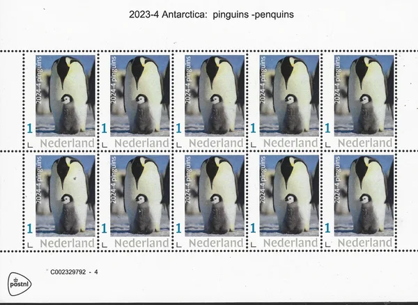 Netherlands 2024-4 Penguin: Emperor Penguin sheetlet MNH
