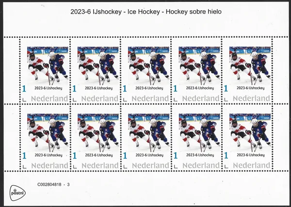 Nederland 2023-6 IJshockey Ice hockey USA-Canada vel-sheetlet postfris/mnh
