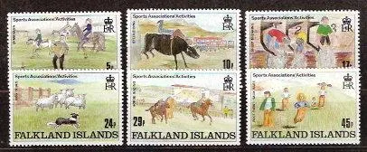 507-512 Falkland 1989 sporten kindertekeningen postfris/mnh