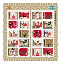 Nederland V2887-2896 Decemberzegels 2011 vel-sheetlet postfris-mnh logo Albert Hein