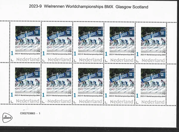 Netherlands 2023-9 Cycling World Cup BMX sheetlet MNH
