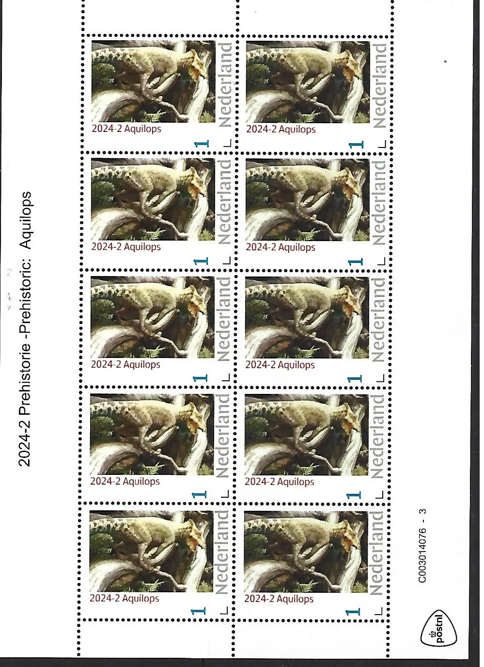 Niederlande 2024-2 Prähistorie Prähistorisch: Aquilops Blockset postfrisch/mnh