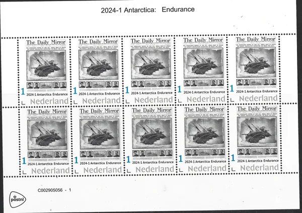 Nederland 2024-1 Antarctica: Sinking of the Endurance vel-sheetlet postris/mn