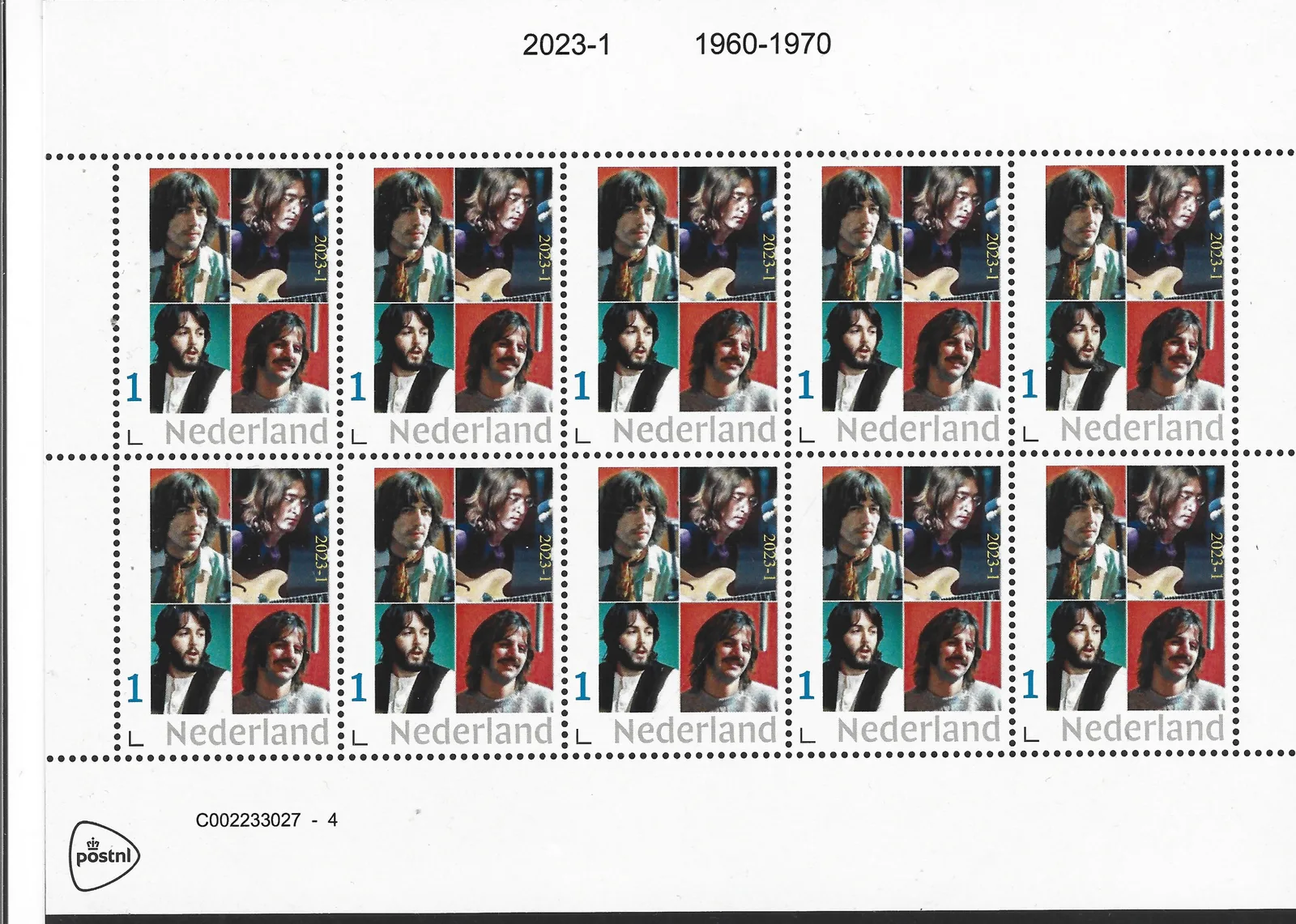 Beatles 2023-1 1960-1970 music vel-sheetlet postfris/mnh
