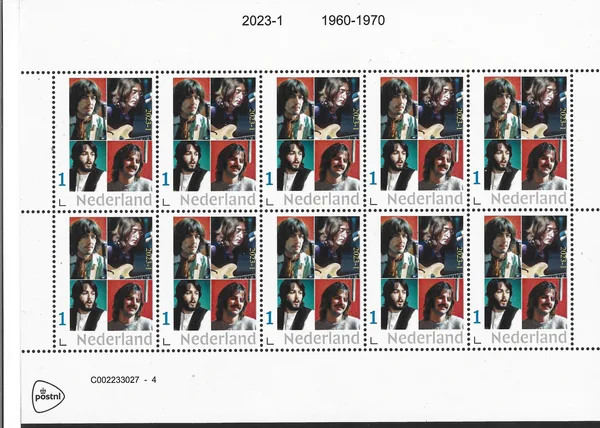 Beatles 2023-1 1960-1970 music vel-sheetlet MNH