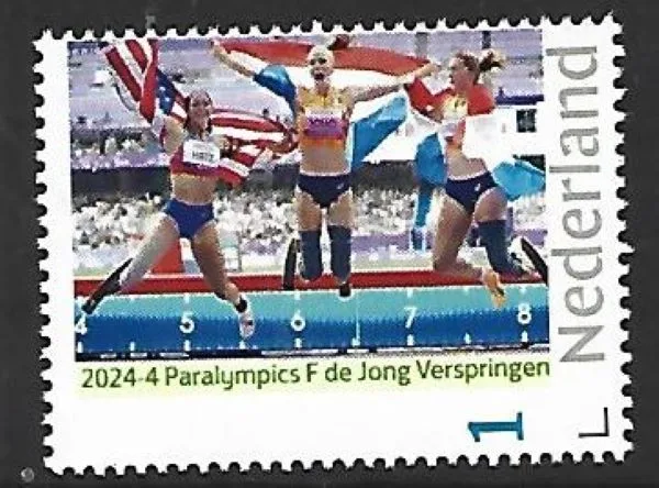 Niederlande 2024-4 Paralympics Fleur de Jong Weitsprung postfrisch/mnh