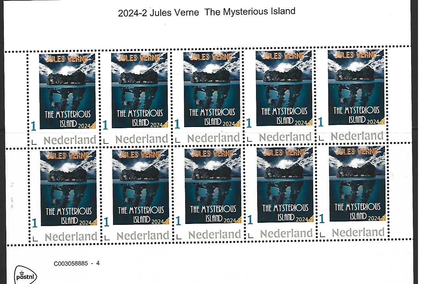 Pays-Bas 2024-2a Jules Verne Jurul Luni vel-feuillet neuf/mnh