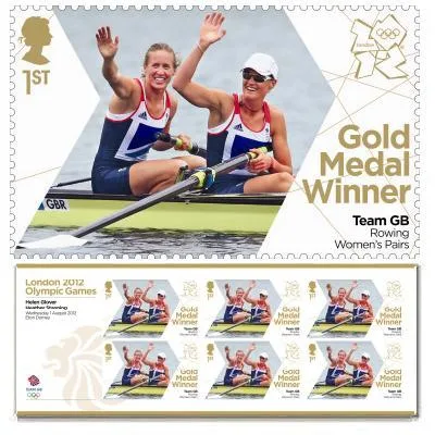 Great Britain 2012 Olympics 1 Roeien velletje van 6 zegels/ m/s postfris/mnh