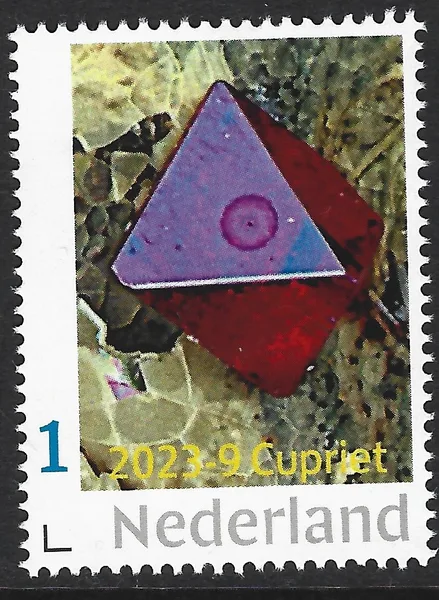 Netherlands 2023-9 Minerals: Cuprite souvenir sheet MNH