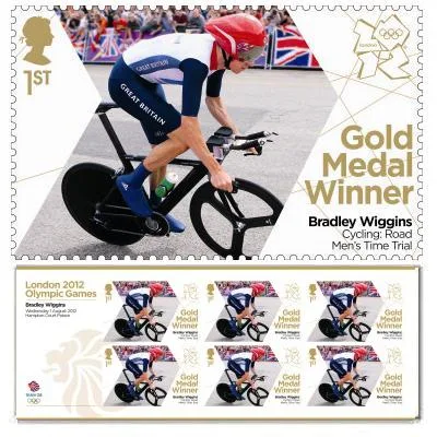 Great Britain 2012 Olympics 2 Wielrennen Wiggins velletje van 6 zegels/ m/s postfris/mnh