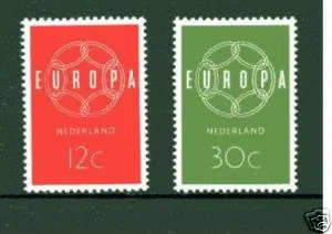 Netherlands 727-728 Europa stamps 1959 MNH
