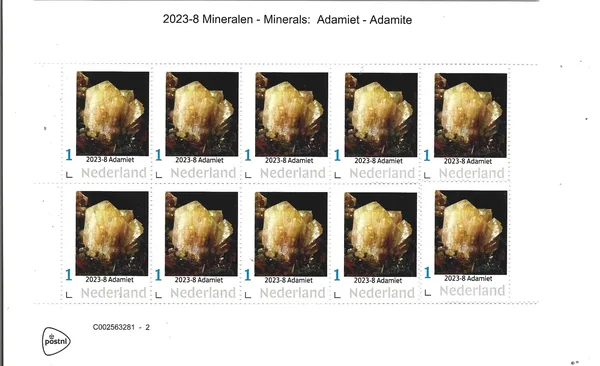 Netherlands 2023-8 Minerals: Adamite MNH