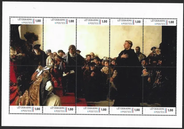 luxemburg 2023 Maarten Luther Reformatie Panoramic sheetlet postfris/mnh